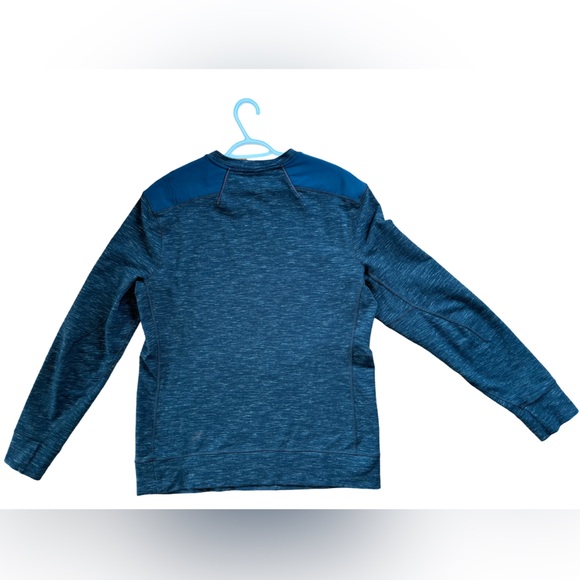 Mens Lululemon Transit Long Sleeve V Heathered Fuel Green / Fuel Green - Picture 13 of 13